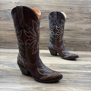 Old Gringo Merida Brass Womens 7.5 B Yippee Ki Yay 12" Western Boots YL575-1